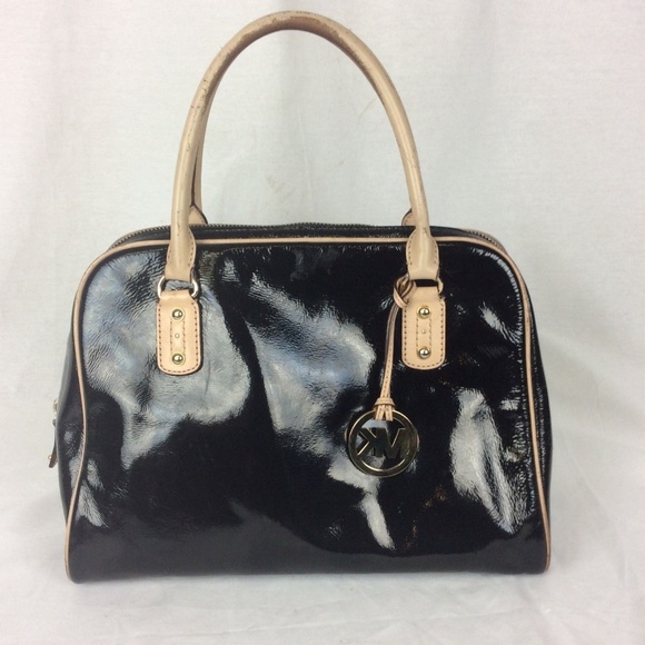 Michael Kors Handbags - Michael Kors Black Patent Leather Tote Handbag